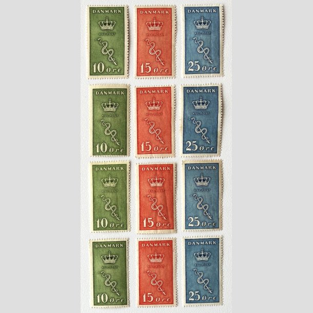 FRIM�RKER DANMARK | 1929 - AFA 178-80 - 4 x Kr�ftfrim�rker i komplet s�t - Ubrugt