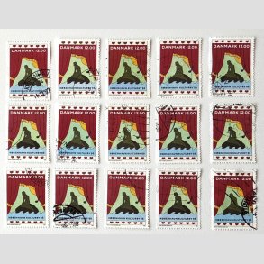 FRIM�RKER DANMARK | 1996 - AFA 1110 - K�benhavn Kulturby 96 - 15 x 12,00 Kr. flerfarvet - Stemplet