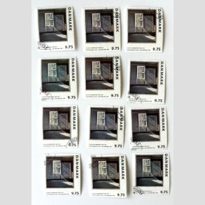 FRIM�RKER DANMARK | 1997 - AFA 1158 - Vilh. Hammersh�j - 12 stk. x 9,75 Kr. - P�nt hj�rnestemplet 