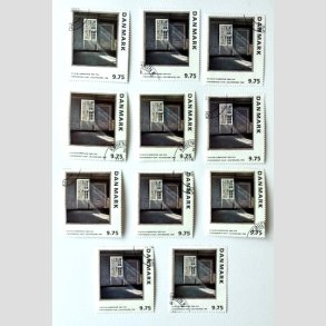 FRIM�RKER DANMARK | 1997 - AFA 1158 - Vilh. Hammersh�j - 11 stk. x 9,75 Kr. - P�nt hj�rnestemplet 