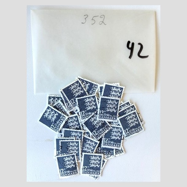 FRIM�RKER DANMARK | 2004 - AFA 1375 - Lille Rigsv�ben - 12,50 Kr. st�lgr� x 42 stk. i pose - Stemplet