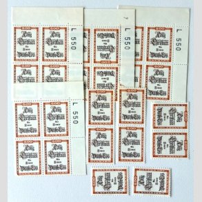 FRIM�RKER DANMARK | 1983 - AFA 781 - Danske Lov 300 �r. - 5,00 Kr. x 24 stk. (incl. marginalblokke) - Postfrisk