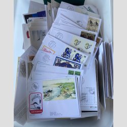 FRIMRKER DANMARK | FDC | Stor kasse med flere hundrede stk. af kun alle de bedre.  