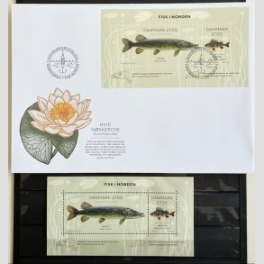 FRIMRKER DANMARK | 2018 - AFA 1937A - Fisk i Norden. - Miniark + FDC - Postfrisk