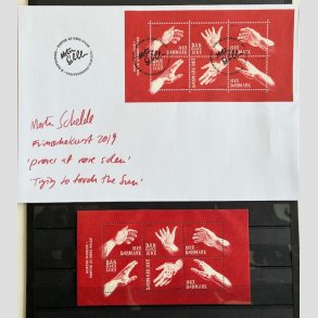 FRIMRKER DANMARK | 2019 - AFA 1984A - Frimrkekunst - 60,00 Kr. miniark + FDC - Postfrisk