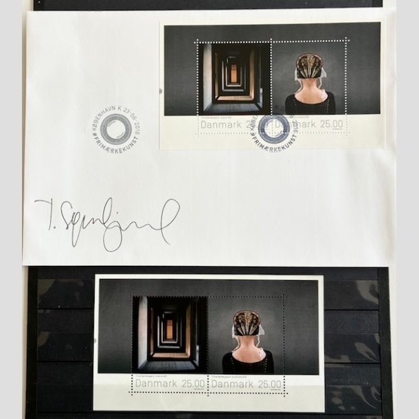 FRIMRKER DANMARK | 2016 - AFA 1869A - Frimrkekunst - 50,00 kr. Miniark + FDC - Postfrisk