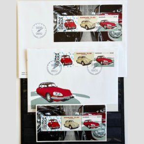 FRIMRKER DANMARK | 2017 - AFA 1906A - Veteranbiler - Miniark + 2 x FDC - Postfrisk/Stemplet