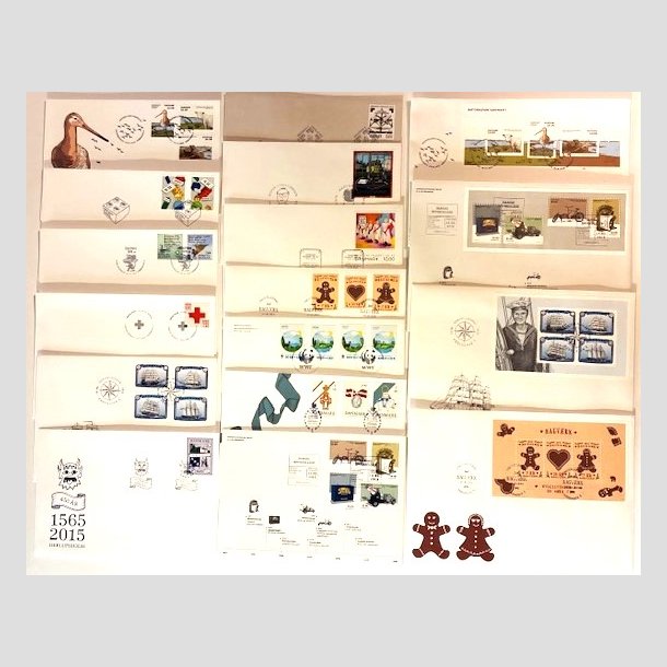 FRIM�RKER DANMARK | 2015 - FDC fra �rgang 2015 incl. miniark