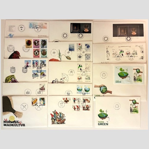 FRIM�RKER DANMARK | 2016 - FDC fra �rgang 2016 incl. miniark