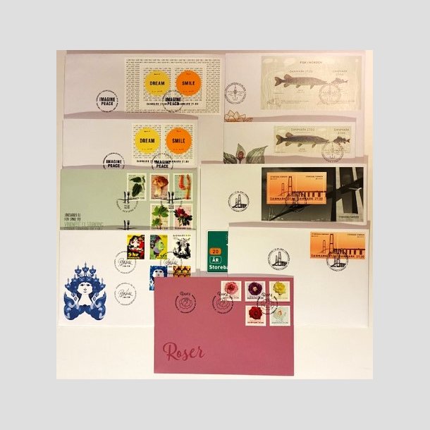 FRIM�RKER DANMARK | 2018 - FDC fra �rgang 2018 incl. miniark