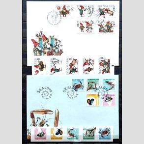 FRIMRKER DANMARK | 2016 - AFA 1881-5+1886-90 - Nisser mv. - 2 x striber + 2 x FDC - Postfrisk