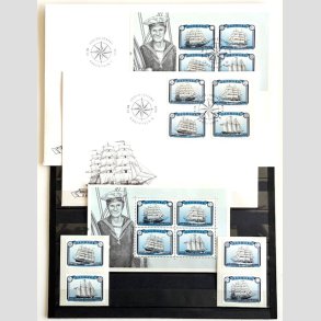 FRIMRKER DANMARK | 2015 - AFA 1831A - Sejlskibe - Miniark + St + FDC - Postfrisk