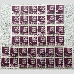 FRIMRKER DANMARK | 1965 - AFA 436 - ENGROS - 10 x 4-blokke - Center Stemplet