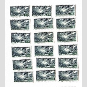 FRIM�RKER DANMARK | 1984 - AFA 809 - Fiskeri og s�fart - 18 x 2,30 Kr. sortbl�/gr�n - P�nt Stemplet