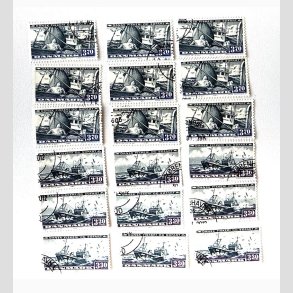 FRIM�RKER DANMARK | 1984 - AFA 811+812 - Fiskeri og s�fart - 2 x 9 stk. - P�nt Stemplet 
