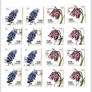 FRIM�RKER DANMARK | 2014 - AFA 1766+67 - For�rsblomster - 8 x s�t - Flot hj�rne Stemplet