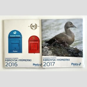 FRIM�RKER F�R�ERNE | 2016+2017- 2 stk. �rsmapper - Postfrisk