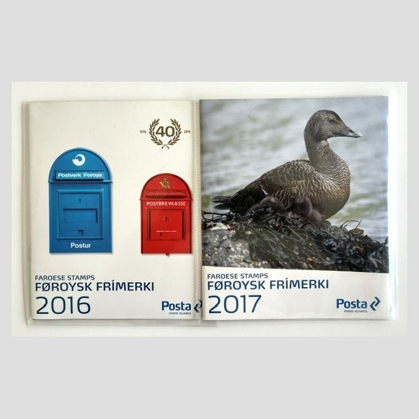FRIM�RKER F�R�ERNE | 2016+2017- 2 stk. �rsmapper - Postfrisk