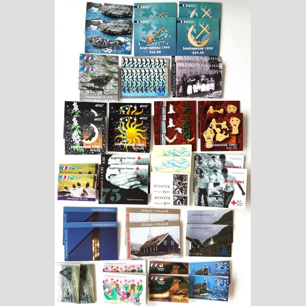 FRIM�RKER F�R�ERNE | 42 stk. frim�rkeh�fter - 21 stk. forskellige (1 stk. stemplet+postfrisk af hvert h�fte)