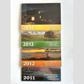 FRIM�RKER GR�NLAND | �rsmapper �r 2011-2014 komplet (4 stk.) - Postfrisk
