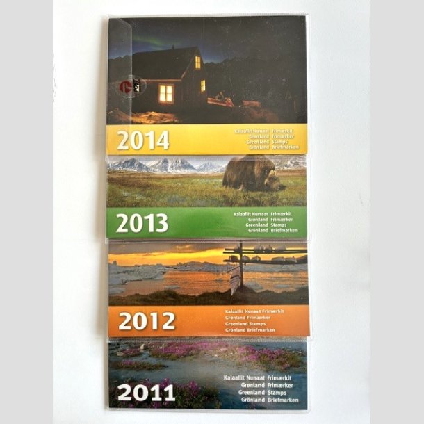 FRIM�RKER GR�NLAND | �rsmapper �r 2011-2014 komplet (4 stk.) - Postfrisk