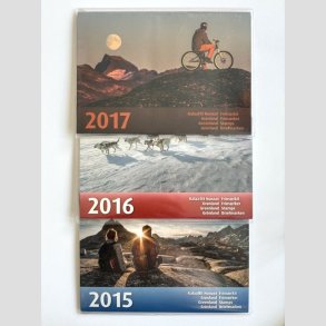 FRIM�RKER GR�NLAND | �rsmapper �r 2015-2017 komplet (3 stk.) - Postfrisk