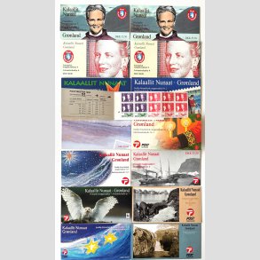 FRIM�RKER GR�NLAND | Lot med 15 stk. postfriske h�fter incl. de to gode dobbeltstriber   