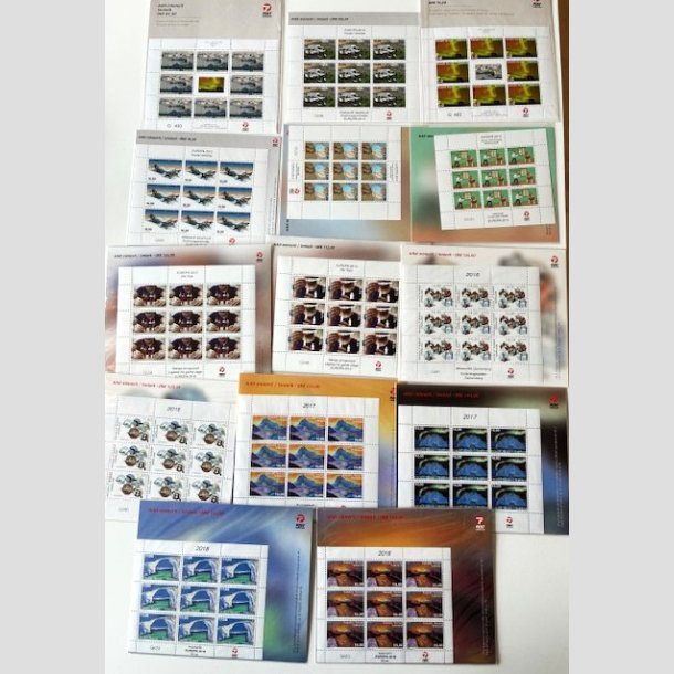 FRIM�RKER GR�NLAND | Sm�ark 2012-18 - 14 stk. i original emballage incl. de sj�ldne s�t afa kr. 8.500