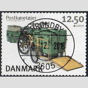 FRIM�RKER DANMARK | 2013 - AFA 1741 - Postk�ret�jer - 12,50 Kr. flerfarvet - Lux Stemplet 
