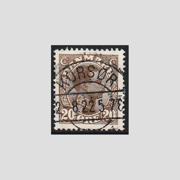 FRIMRKER DANMARK | 1921-22 - AFA 125 - Chr. X 20 re brun - Lux Stemplet Korsr