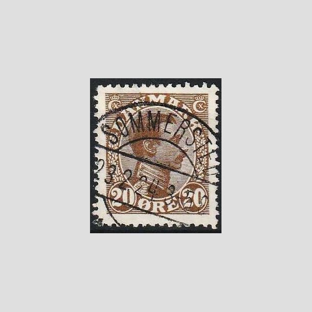 FRIMRKER DANMARK | 1921-22 - AFA 125 - Chr. X 20 re brun - Lux Stemplet Sommersted