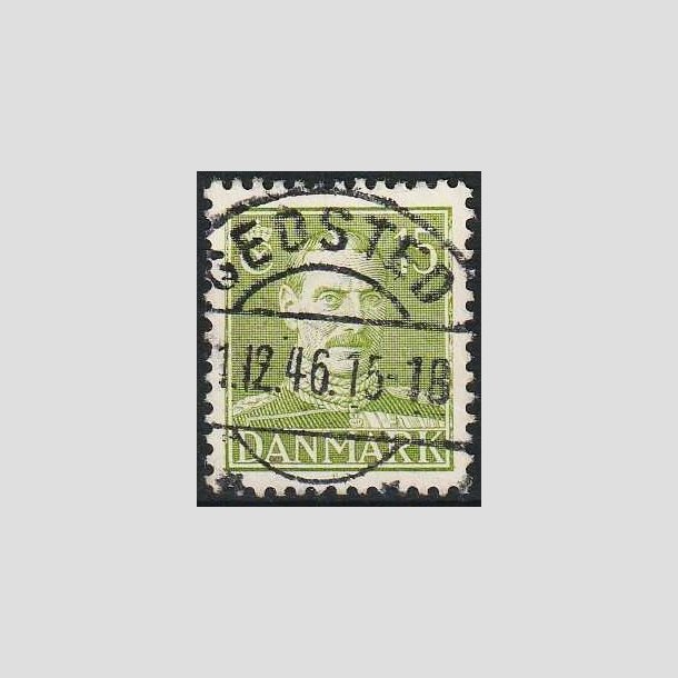 FRIMRKER DANMARK | 1942-44 - AFA 275 - Chr. X 15 re grn - Lux Stemplet Gedsted