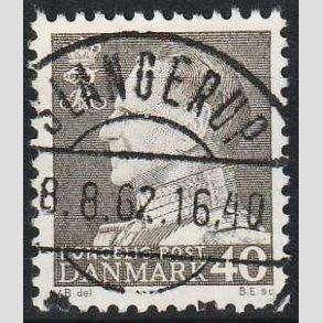 FRIMRKER DANMARK | 1961-62 - AFA 396 - Fr. IX 40 re gr - Pragt Stemplet Slangerup