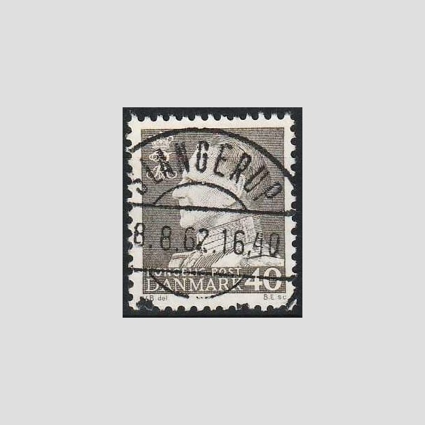 FRIMRKER DANMARK | 1961-62 - AFA 396 - Fr. IX 40 re gr - Pragt Stemplet Slangerup