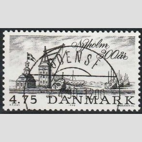 FRIMRKER DANMARK | 1990 - AFA 963 - Nyholm 300 r. - 4,75 Kr. sort - Lux Stemplet Odense