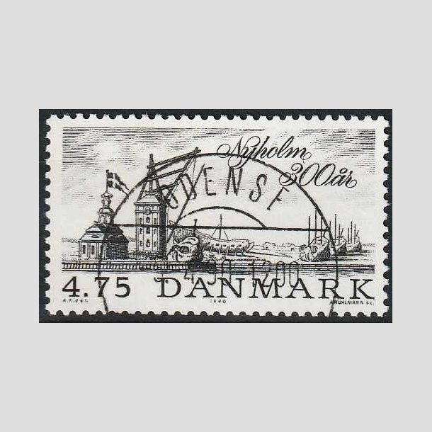 FRIMRKER DANMARK | 1990 - AFA 963 - Nyholm 300 r. - 4,75 Kr. sort - Lux Stemplet Odense