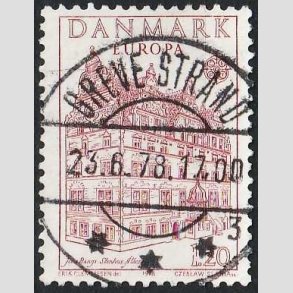 FRIM�RKER DANMARK | 1978 - AFA 658 - Europam�rker - 1,20 Kr. r�d - Pragt Stemplet Greve Strand