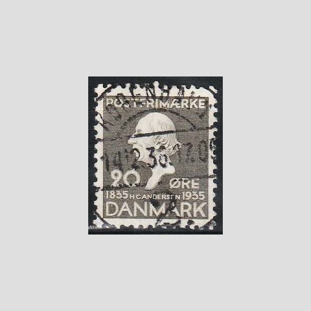 FRIMRKER DANMARK | 1935 - AFA 227 - H. C. Andersen 20 re gr - Lux Stemplet 