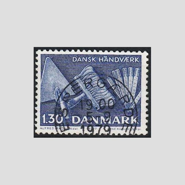 FRIMRKER DANMARK | 1977 - AFA 643 - Dansk hndvrk - 1,30 Kr. bl - Pragt Stemplet Espergrde