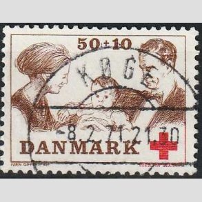 FRIMRKER DANMARK | 1969 - AFA 491 - Dans Rde Kors tillgsvrdi - 50 + 10 re - Pragt Stemplet