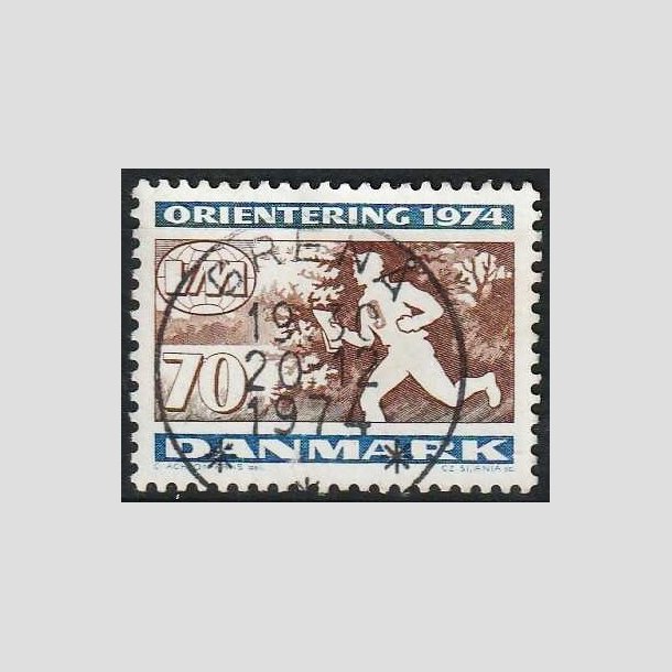 FRIMRKER DANMARK | 1974 - AFA 575 - Orienteringslb WM - 70 re - Pragt Stemplet Gren