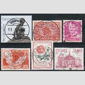 FRIMRKER DANMARK | Flotte stempler - 6 stk. forskellige med Lux/Pragt stempler