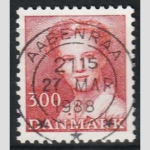 FRIMRKER DANMARK | 1988 - AFA 895 - Dronning Margrethe - 3,00 Kr. rd - Pragt Stemplet Aabenraa