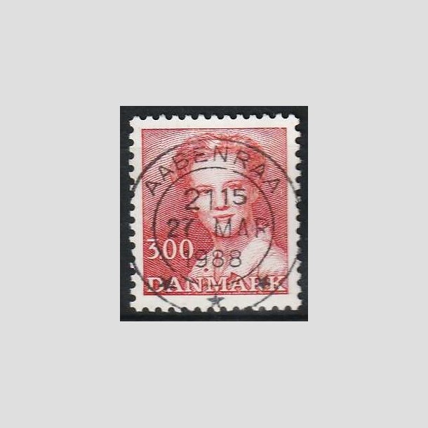 FRIMRKER DANMARK | 1988 - AFA 895 - Dronning Margrethe - 3,00 Kr. rd - Pragt Stemplet Aabenraa