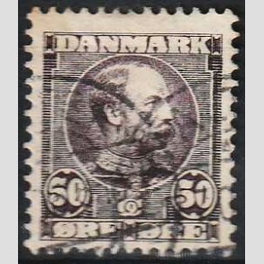 FRIMRKER DANMARK | 1904-05 - AFA 50 - Chr. IX 50 re lilla - Stemplet