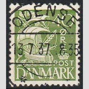 FRIMRKER DANMARK | 1933 - AFA 208 - Karavel 40 re grn Type I - Lux Stemplet Odense