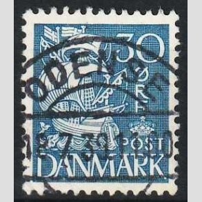 FRIM�RKER DANMARK | 1934 - AFA 215 - Karavel 30 �re bl� Type I - Lux Stemplet Odense