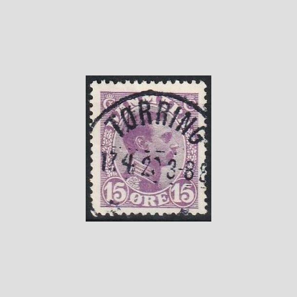 FRIMRKER DANMARK | 1913 - AFA 70 - Chr. X 15 re violet - Lux Stemplet Trring