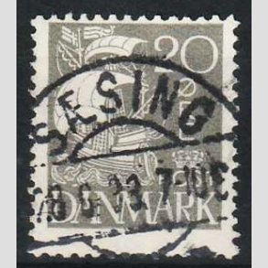 FRIM�RKER DANMARK | 1927 - AFA 170 - Karavel 20 �re gr� - Lux Stemplet S�sing