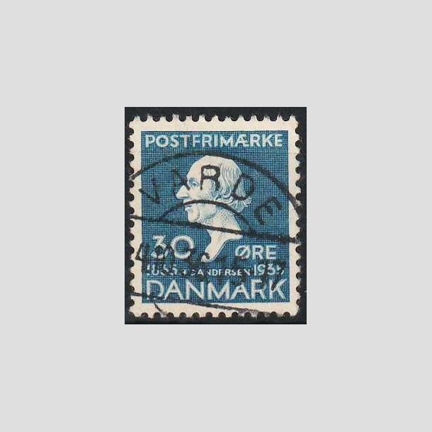 FRIMRKER DANMARK | 1935 - AFA 228 - H. C. Andersen 30 re bl - Lux Stemplet Varde